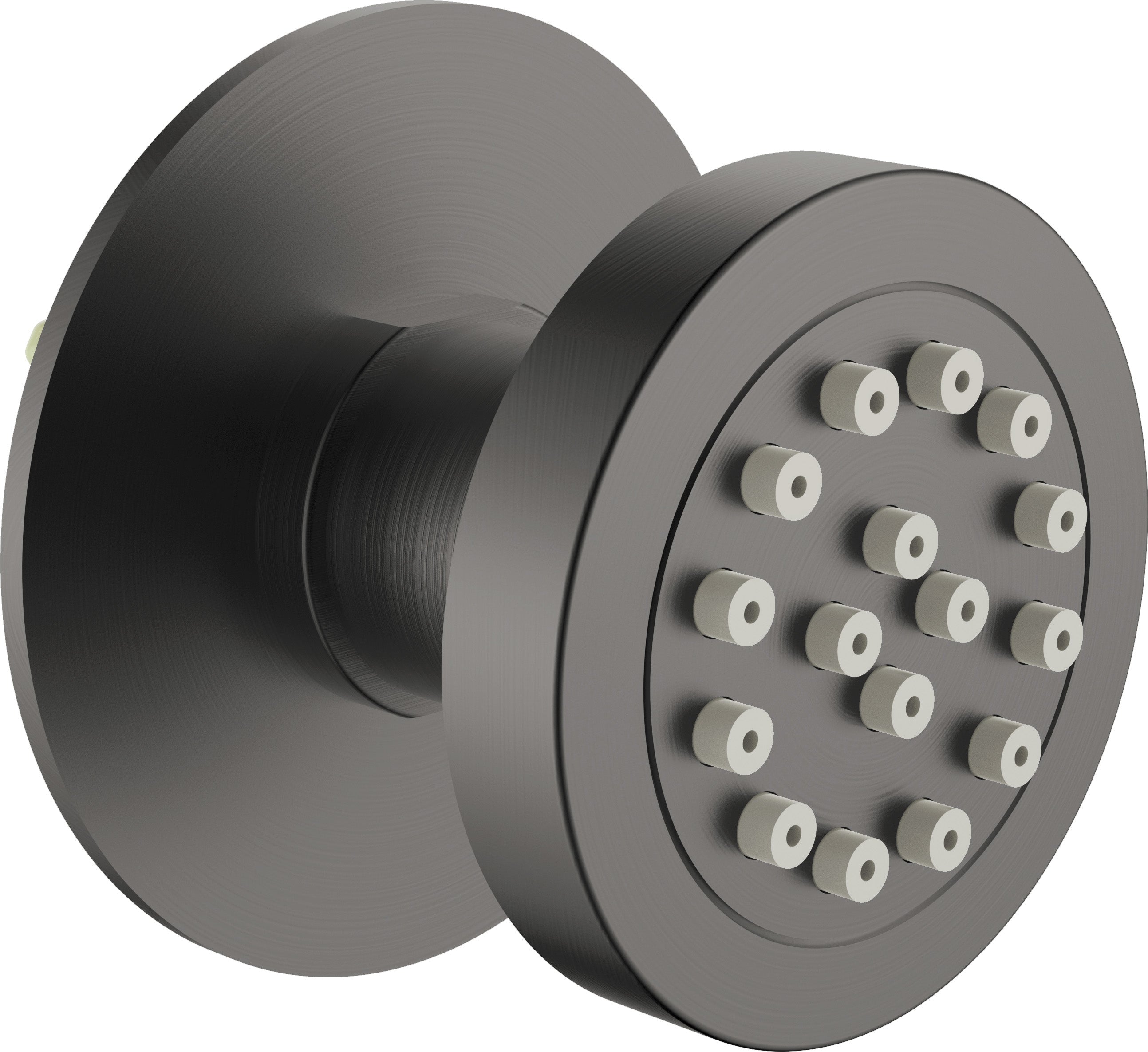 Shower nozzle, round, concealed
